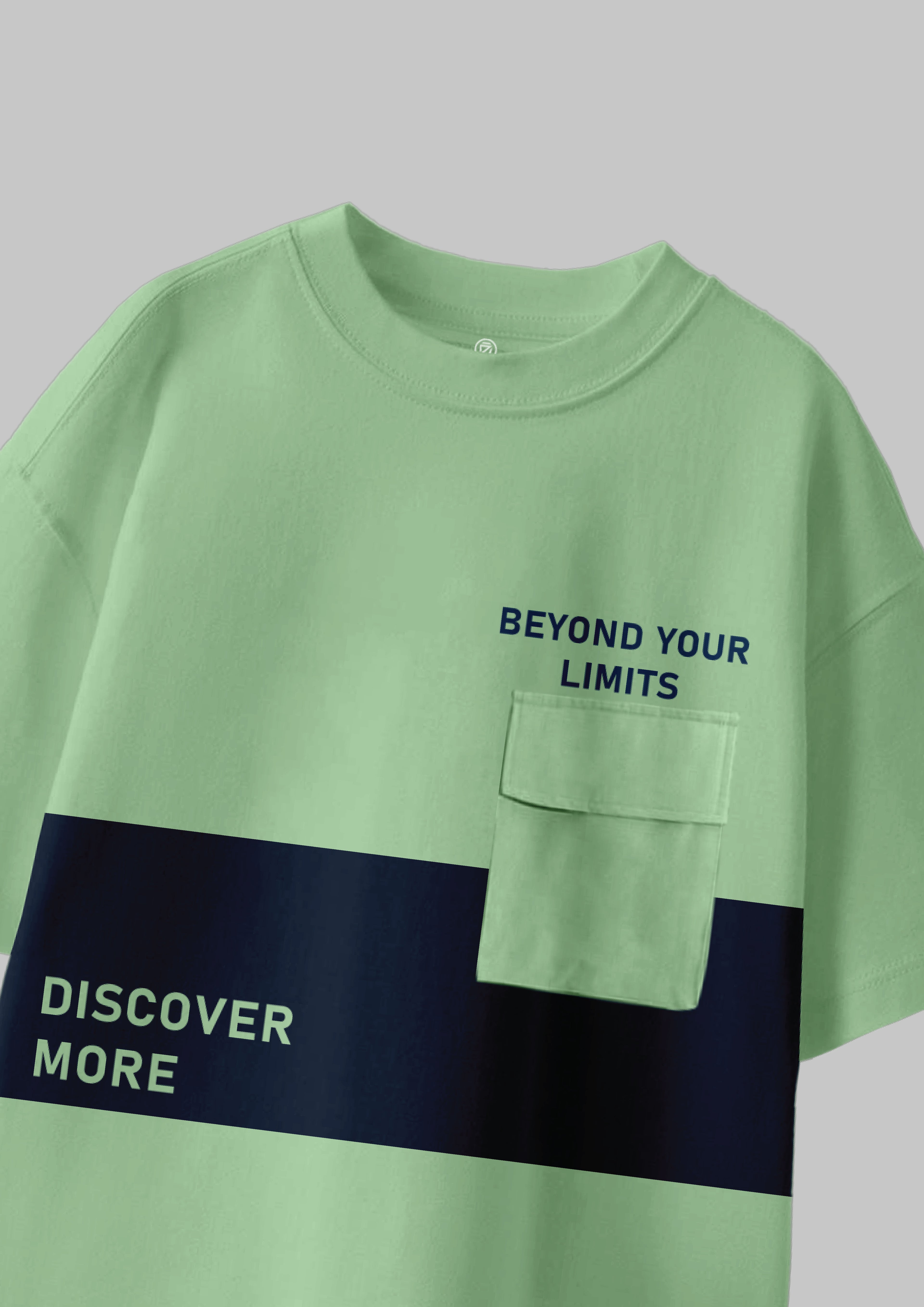 Codez Kids-Boys Fashion Light Green OverSized T-shirt