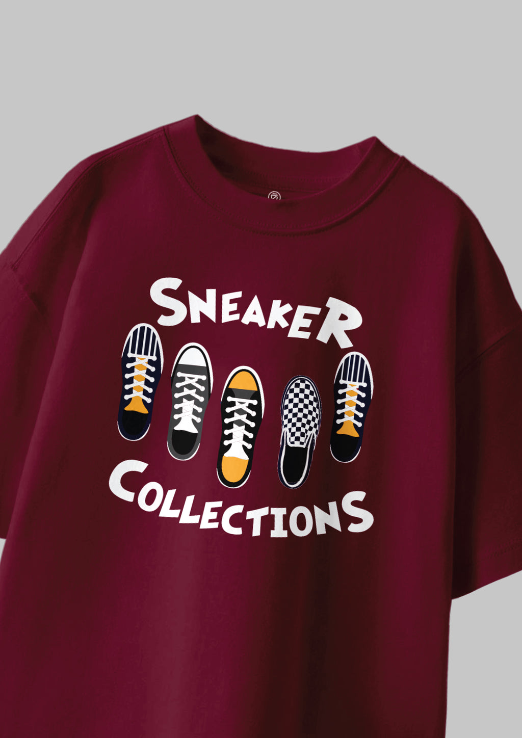 Codez Kids-Boys Fashion Burgundy OverSized T-shirt