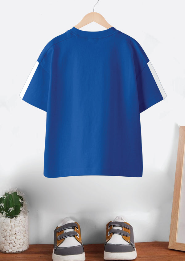 Codez Kids-Boys Fashion Royal Blue OverSized T-shirt