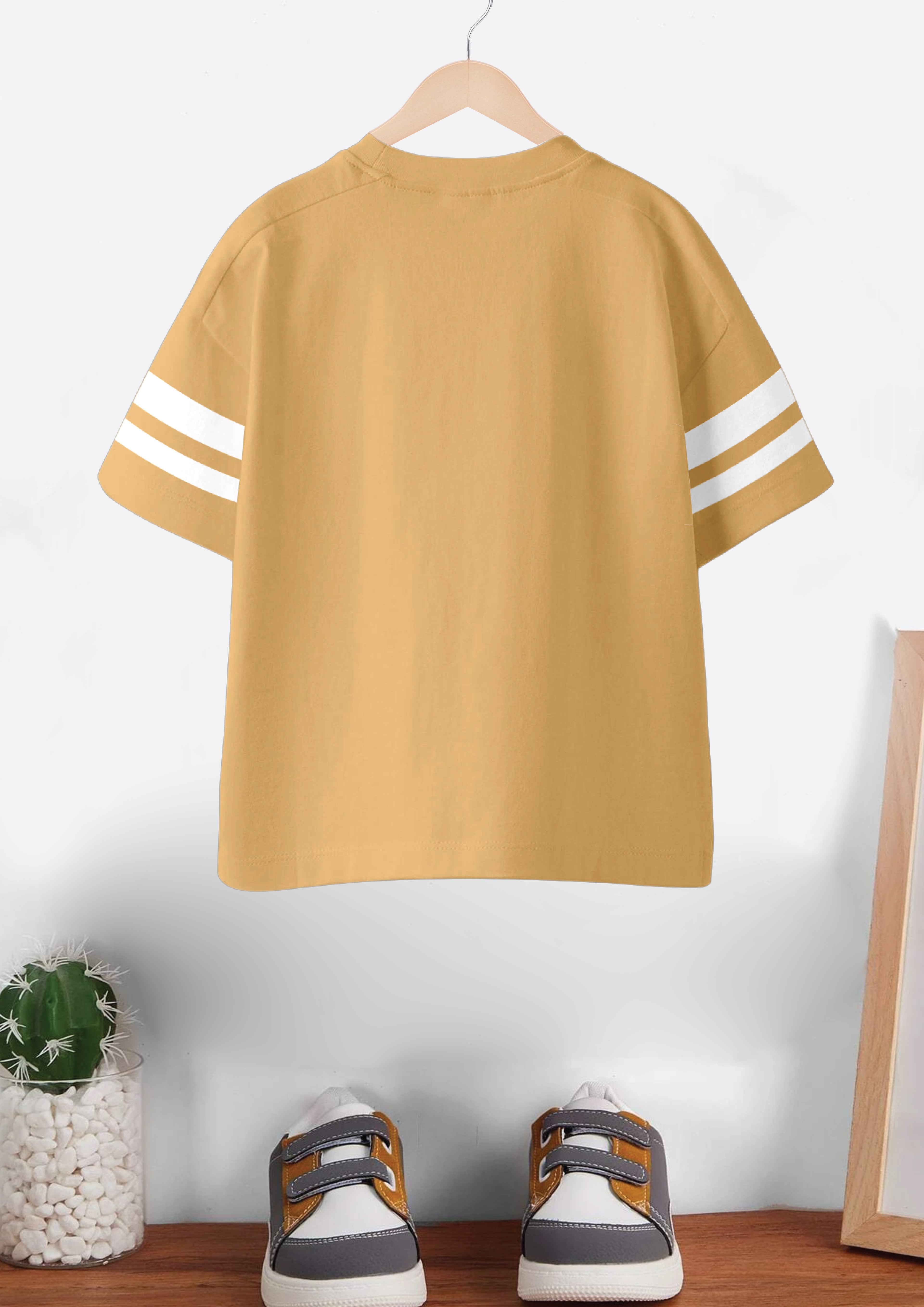 Codez Kids-Boys Fashion Beige OverSized T-shirt