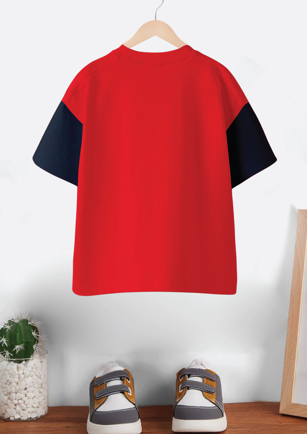 Codez Kids-Boys Fashion Red OverSized T-shirt
