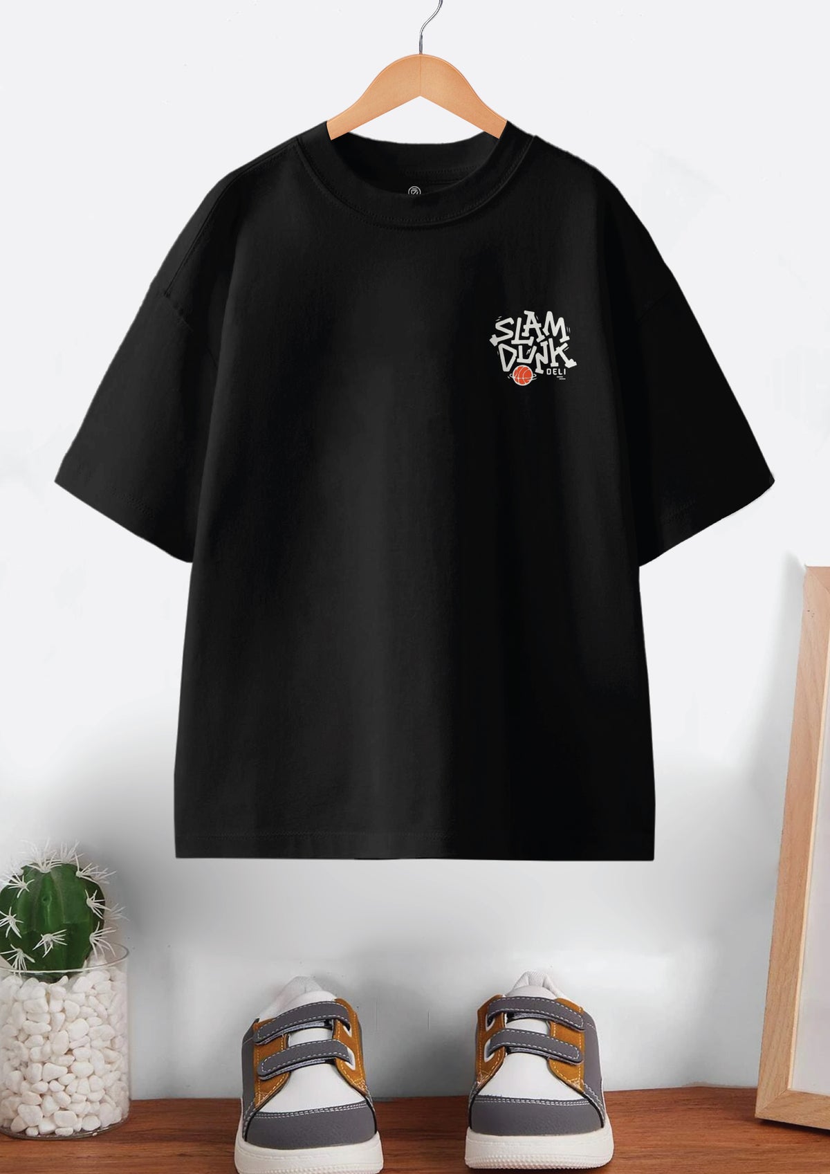 Codez Kids-Boys Fashion Black OverSized T-shirt