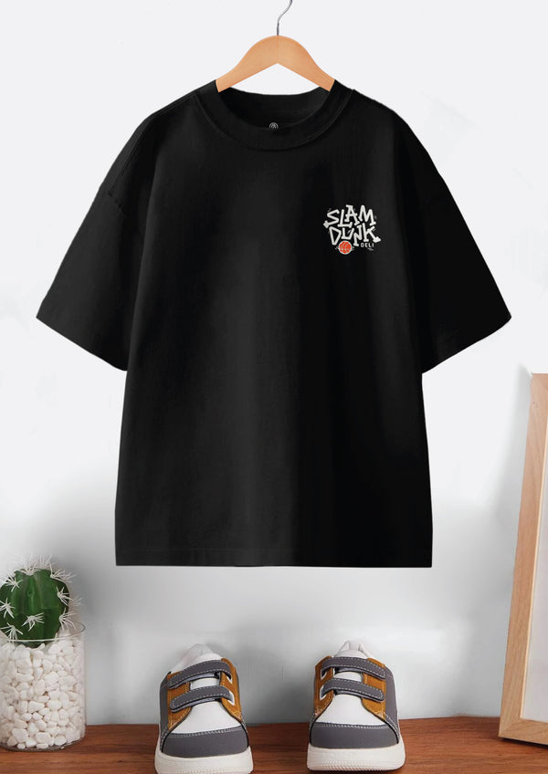 Codez Kids-Boys Fashion Black OverSized T-shirt
