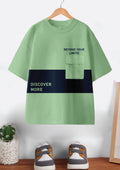 Codez Kids-Boys Fashion Light Green OverSized T-shirt